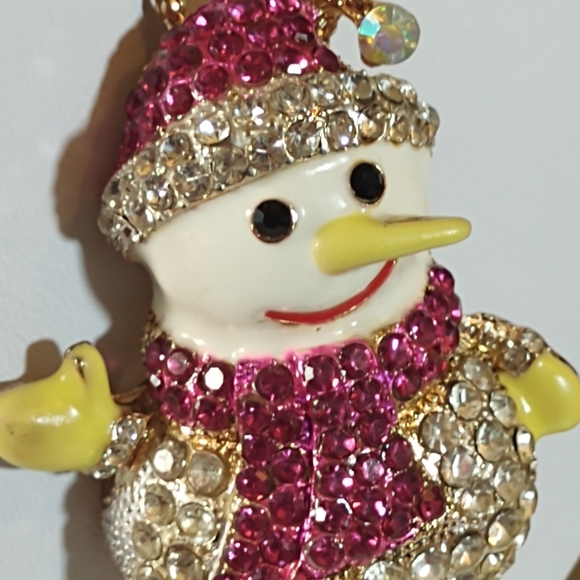 Festive Snowman Pendant Necklace - Picture 2 of 4